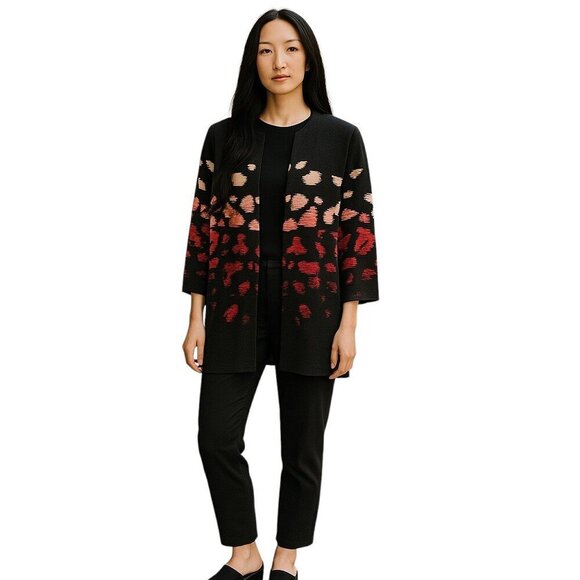 Cardigan Jacket by Ming Wang - Women's Classic Knit - Versatile Layering Fashion - Picture 1 of 4